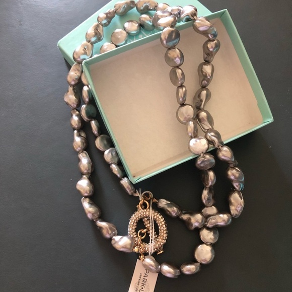 Park Lane Retired Oasis Gray Pearl Necklace NIB - Picture 3 of 8